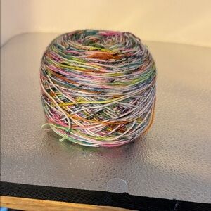 Multicolor Hand-Dyed Yarn Cake - Fingering Yarn Home Art